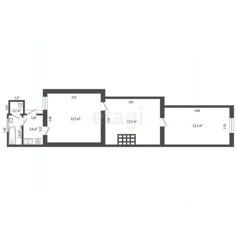 2-к кв. Краснодарский край, Краснодар Центральный мкр, ул. Янковского, ... - Фото 2