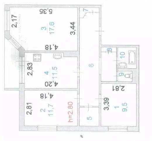 3-к кв. Ханты-Мансийский АО, Сургут ул. Декабристов, 14 (71.6 м) - Фото 2