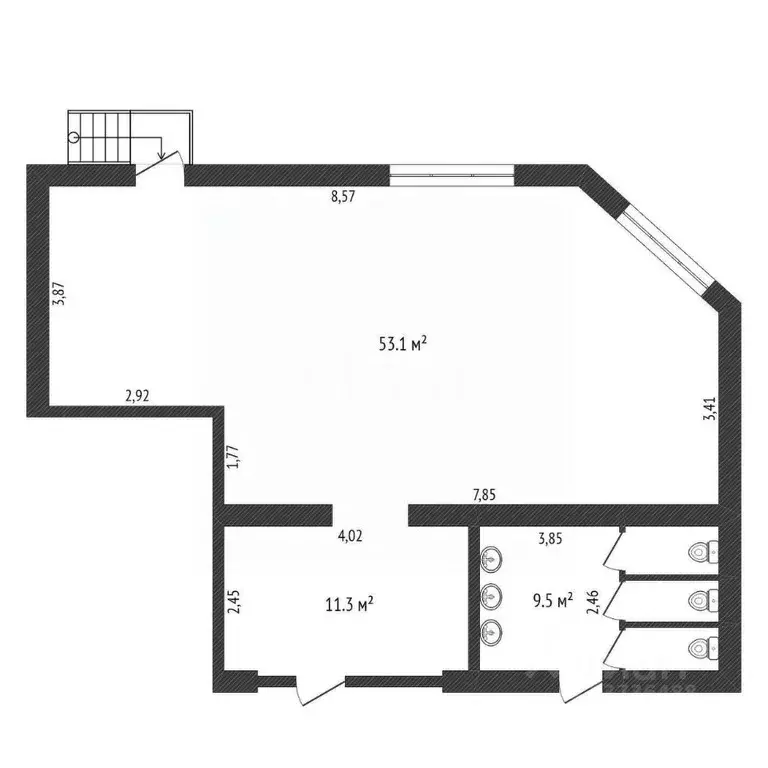 Офис в Амурская область, Благовещенск Театральная ул., 57 (74 м) - Фото 1
