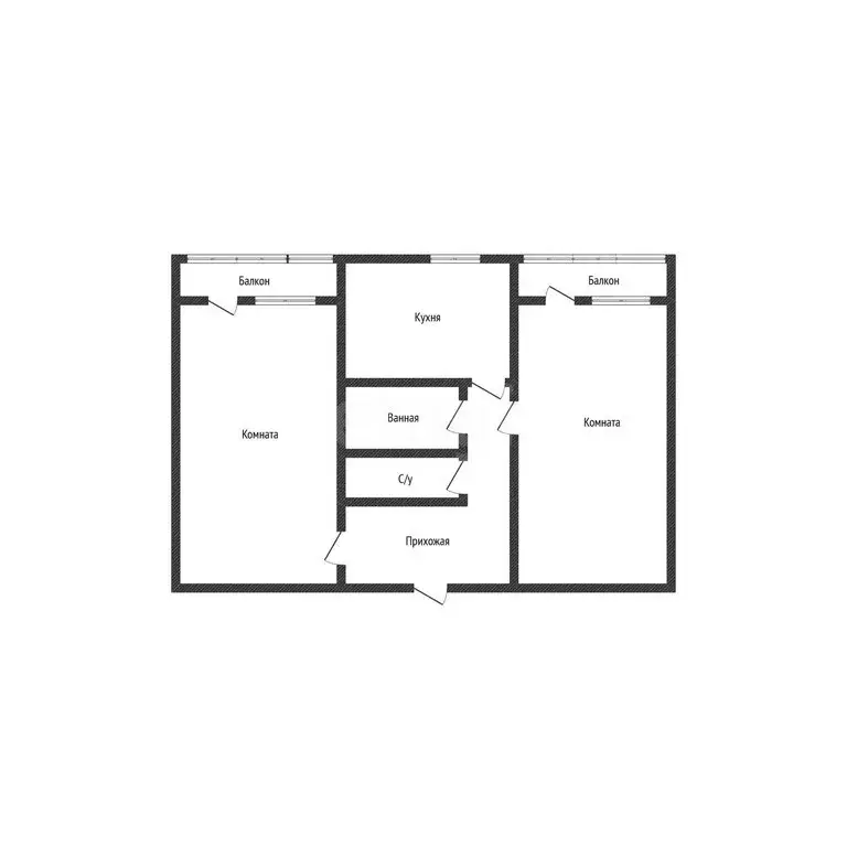 2-комнатная квартира: село Терновка, Молодёжная улица, 2А (47 м) - Фото 1