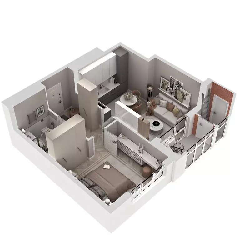 2-комнатная квартира: Ижевск, улица Е.М. Кунгурцева, 45к1 (41.2 м) - Фото 1