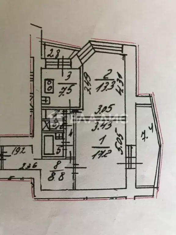 2-к кв. Санкт-Петербург ул. Коллонтай, 47к2литО (55.0 м) - Фото 2