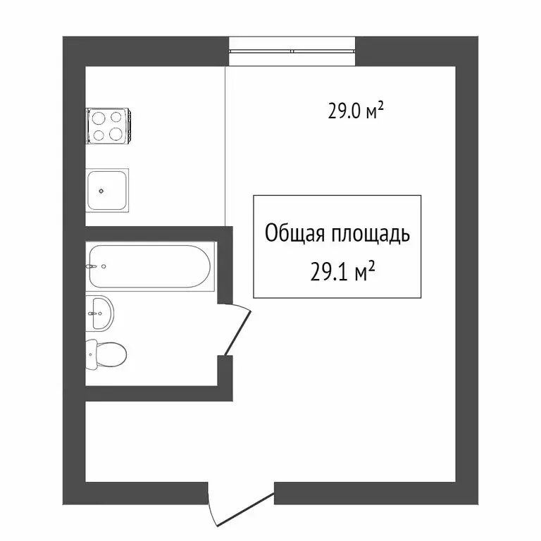 1-комнатная квартира: Северск, Коммунистический проспект, 120 (29 м) - Фото 1