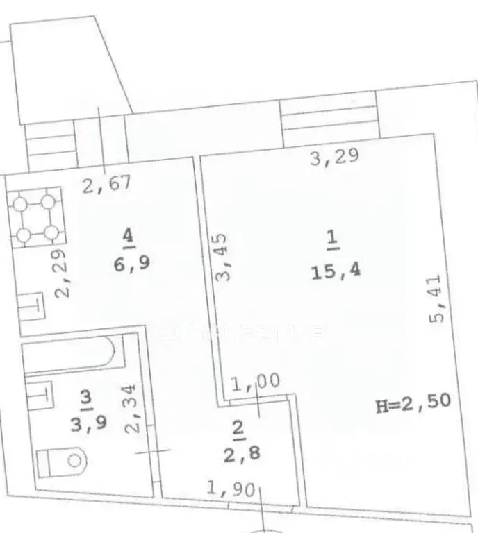 1-к кв. Пермский край, Пермь ул. Композитора Глинки, 4 (29.0 м) - Фото 1
