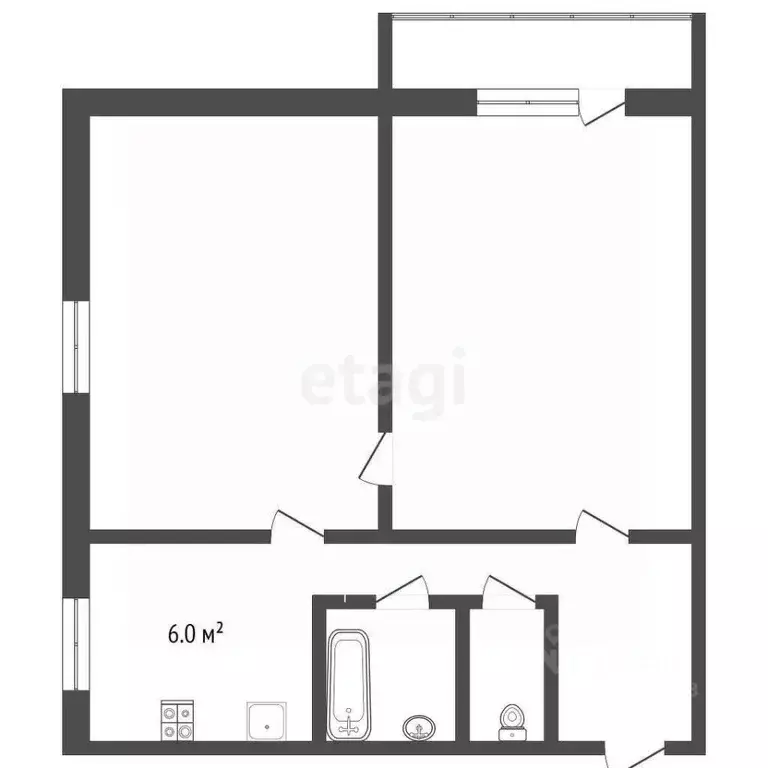 2-к кв. Владимирская область, Муром Радиозаводское ш., 48 (38.9 м) - Фото 1