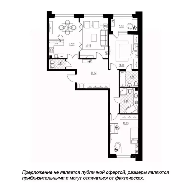 3-к кв. Санкт-Петербург проезд Петровская коса, 6к1 (102.5 м) - Фото 0