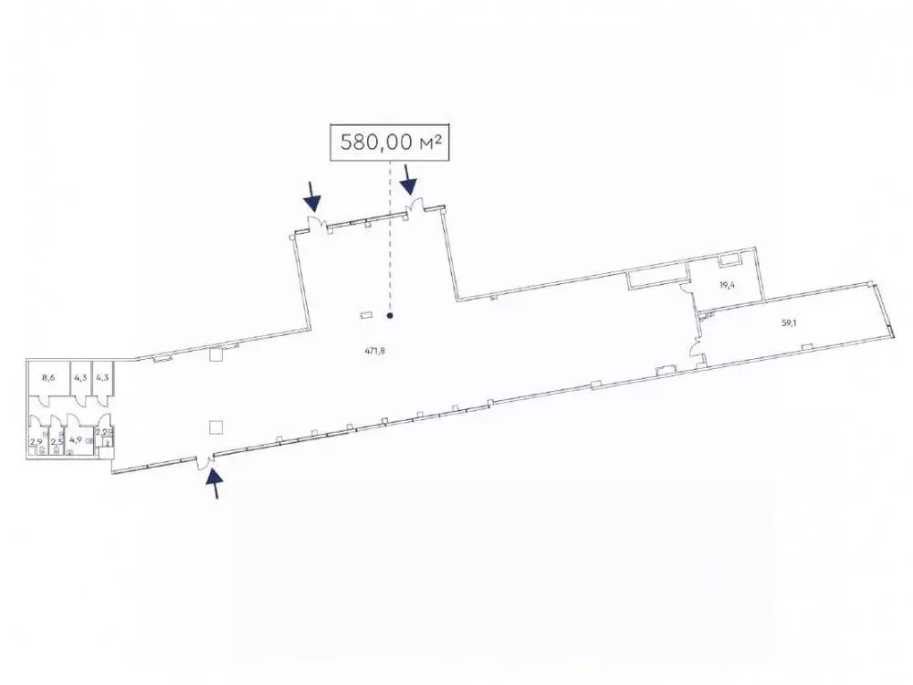 Торговая площадь в Москва просп. Мира, 222 (580 м) - Фото 2