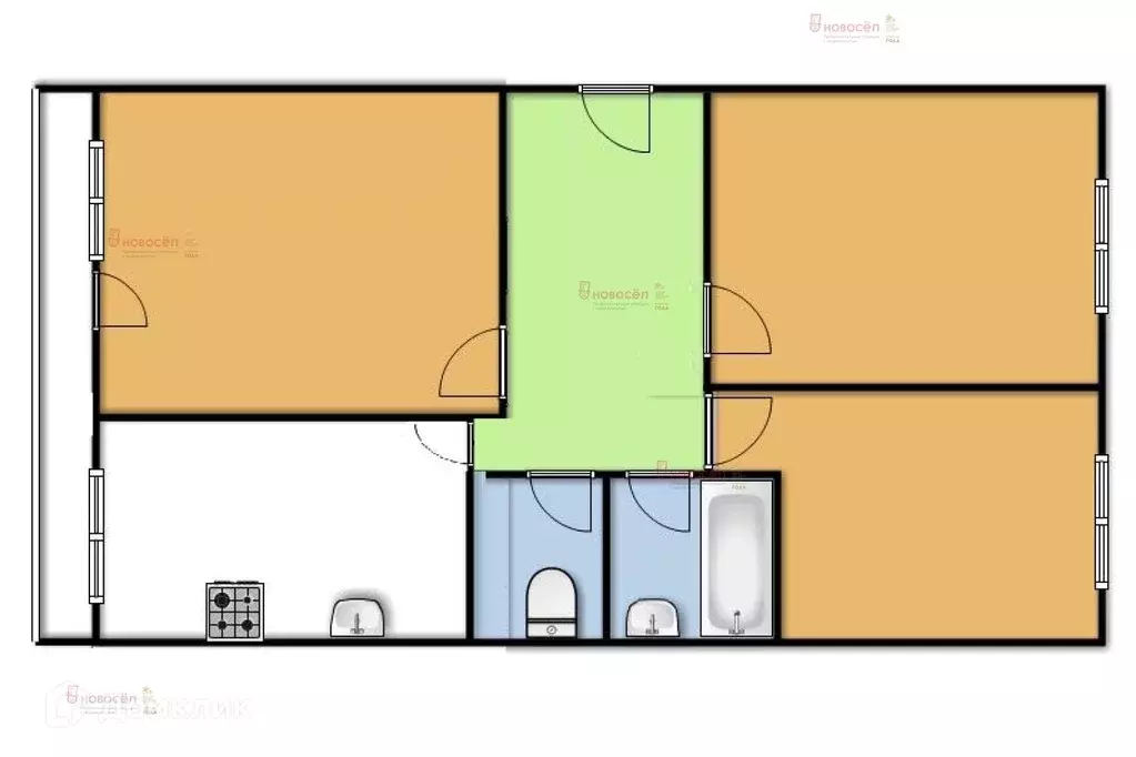 Продаётся 3-к квартира, 56 м - Фото 1