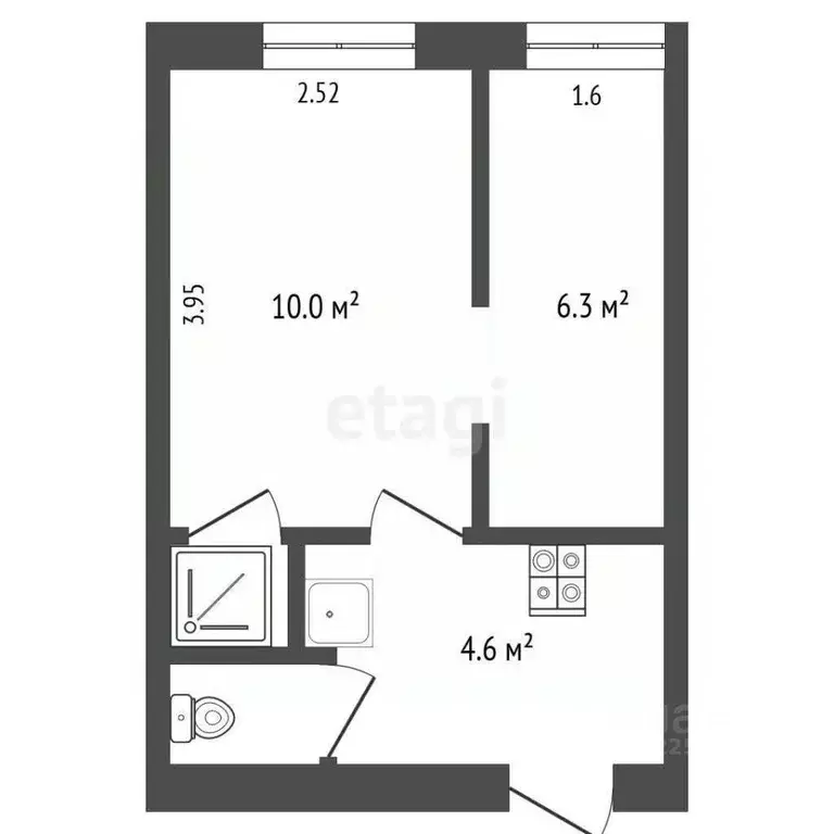 1-к кв. Вологодская область, Вологда ул. Ильюшина, 13 (22.6 м) - Фото 0