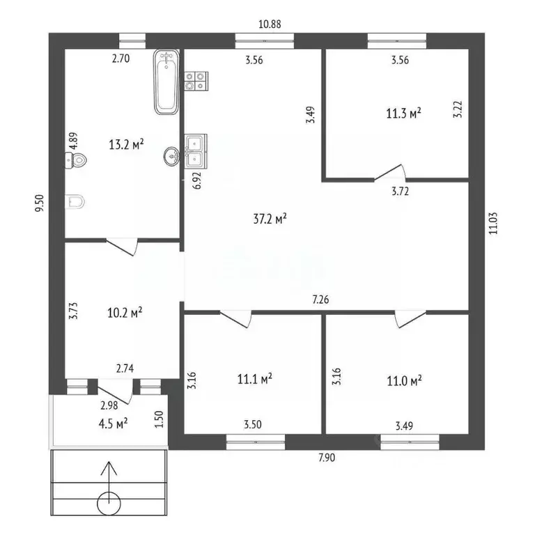 Дом в Челябинская область, Миасс пер. Карла Маркса (94 м) - Фото 1