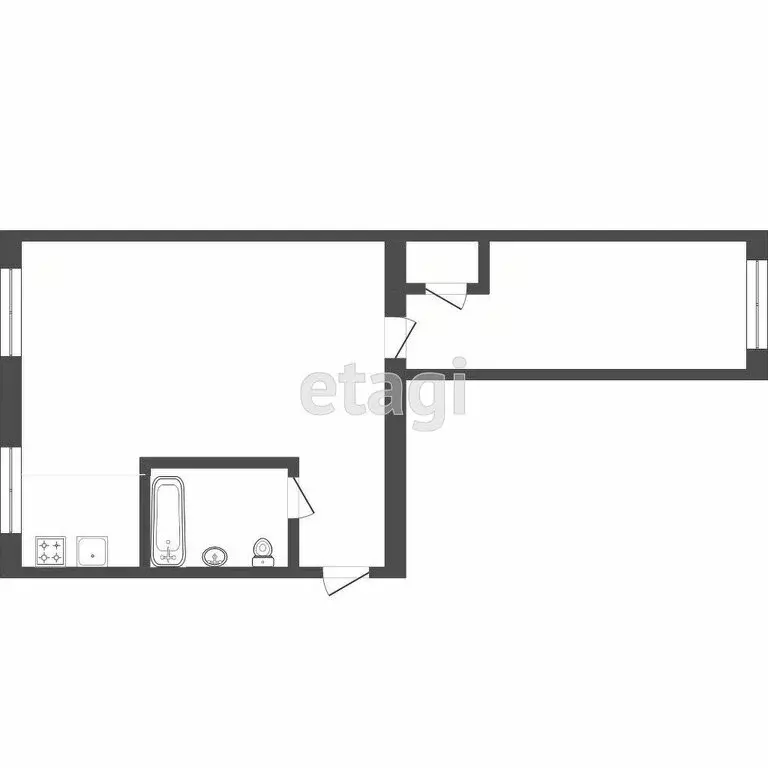 2-комнатная квартира: Тюмень, улица Беляева, 17 (43.7 м) - Фото 1