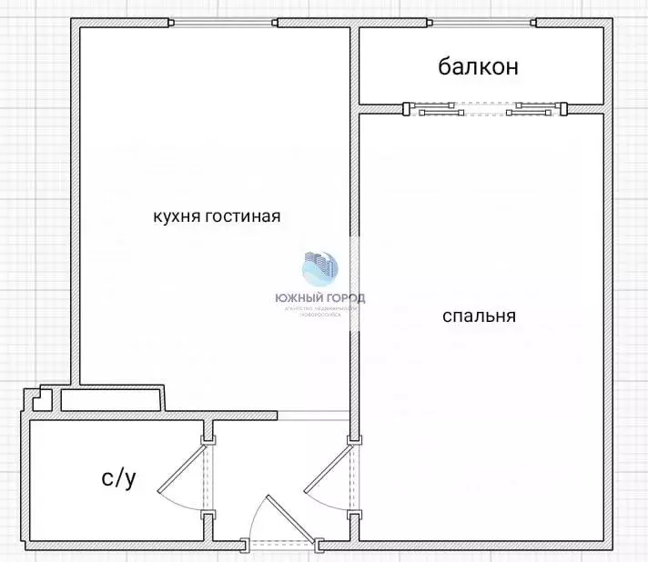 1-к кв. Краснодарский край, Новороссийск ул. Энгельса, 79 (40.6 м) - Фото 1