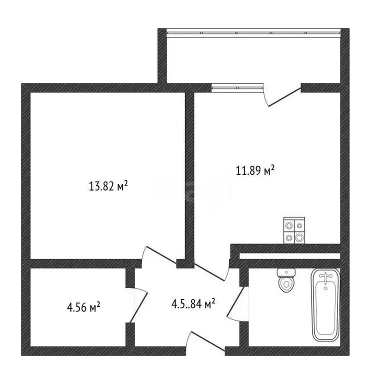 1-комнатная квартира: Черкесск, Прямой переулок, 9 (44.68 м) - Фото 1