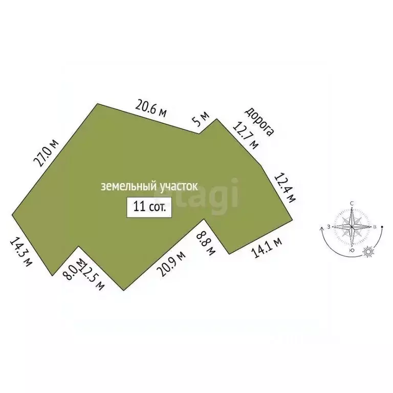 Участок в Ханты-Мансийский АО, Ханты-Мансийск 32 кв-л,  (11.0 сот.) - Фото 2