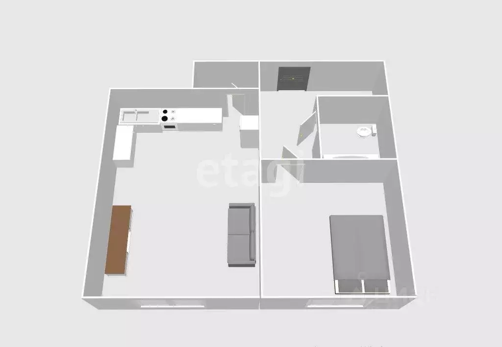2-к кв. Сахалинская область, Южно-Сахалинск Физкультурная ул., 26 ... - Фото 1