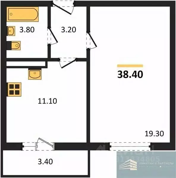 1-к кв. Воронежская область, Рамонский район, с. Ямное Счастье жилой ... - Фото 1