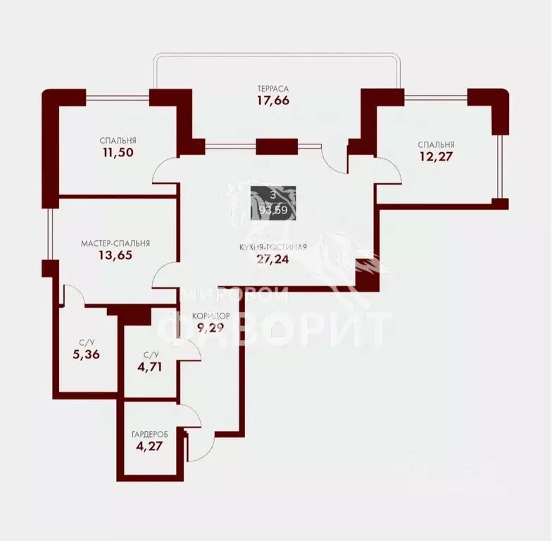 3-к кв. Оренбургская область, Оренбург просп. Гагарина, 17А (93.59 м) - Фото 1