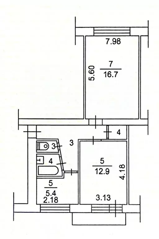 2-к кв. Томская область, Томск Тверская ул., 101А (50.0 м) - Фото 1