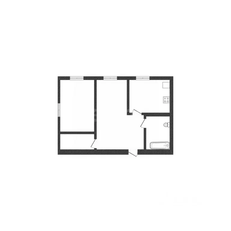 2-к кв. Белгородская область, Белгород ул. Николая Чумичова, 24Б (42.2 ... - Фото 2