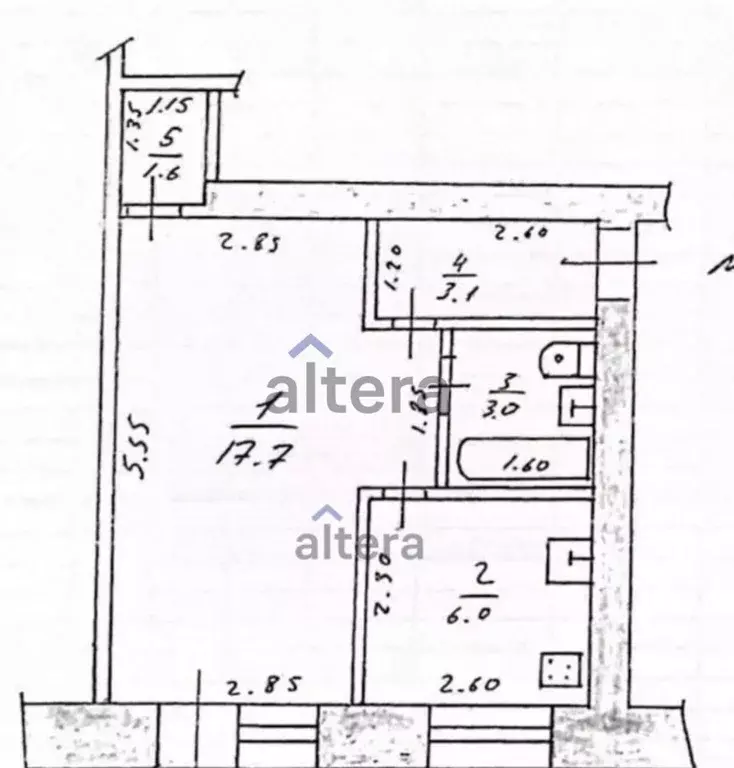 1-к кв. Татарстан, Казань ул. Павлюхина, 97 (31.4 м) - Фото 2