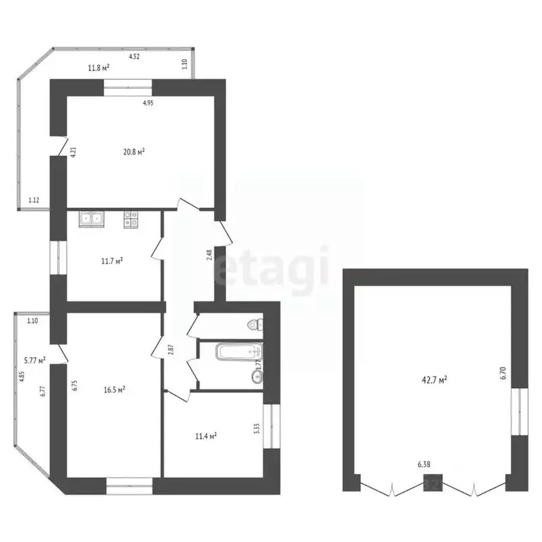 3-к кв. Вологодская область, Череповец ул. Южная, 20 (120.8 м) - Фото 2