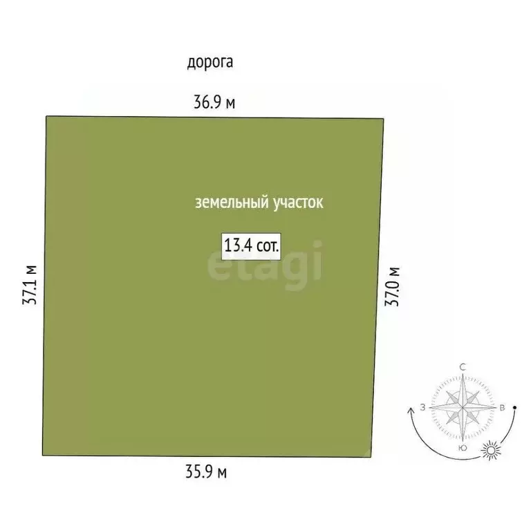 Участок в Тюменская область, Тюмень Царево садовое товарищество, 480 ... - Фото 1