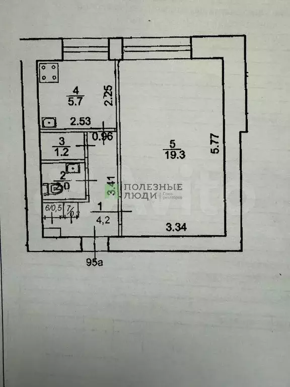 1-к. квартира, 33,2 м, 9/9 эт. - Фото 0