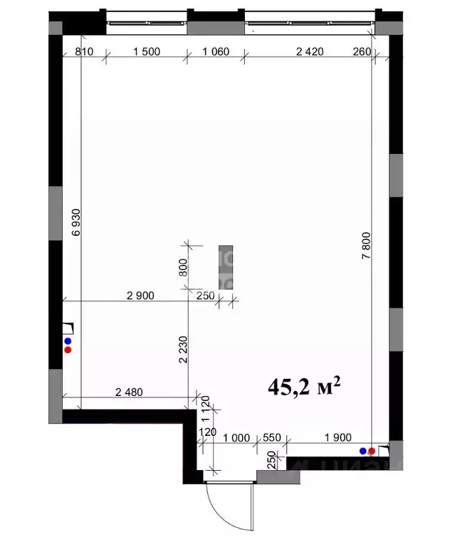 2-к кв. Кемеровская область, Кемерово ул. Дружбы, 30к17 (45.2 м) - Фото 1