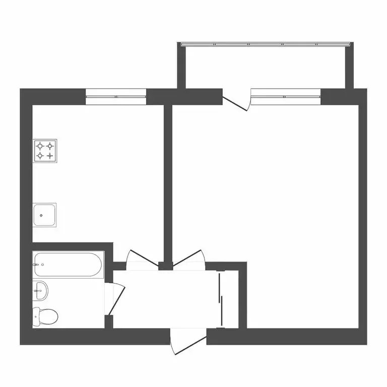 1-комнатная квартира: Тюмень, микрорайон Мыс, улица Маршала Захарова, ... - Фото 1