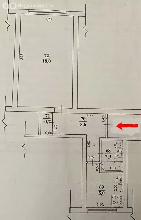 1-комнатная квартира: Новокуйбышевск, улица Будённого, 10 (31.6 м) - Фото 2