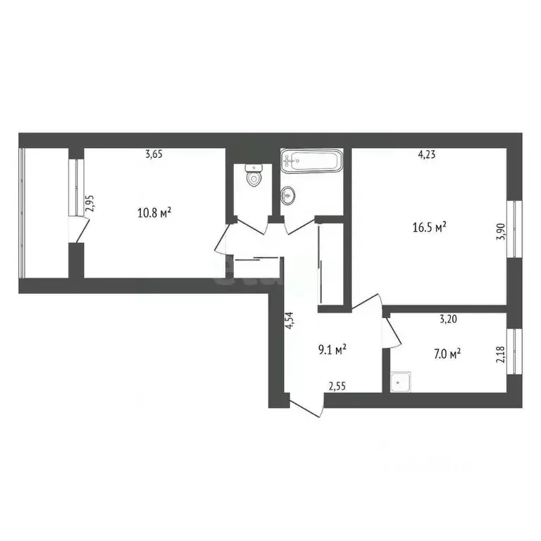 2-к кв. Амурская область, Благовещенск пос. Моховая Падь, Литер кв-л, ... - Фото 2