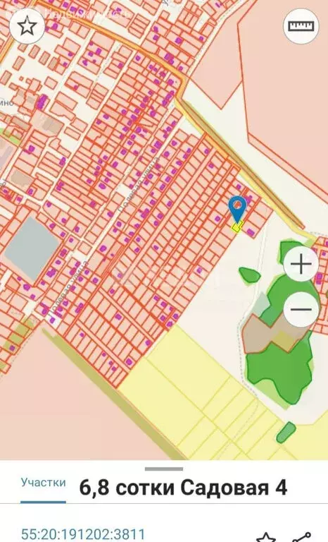 Участок в Омский район, село Пушкино (6.8 м) - Фото 2