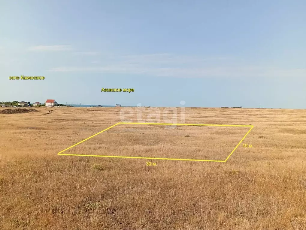 Участок в Крым, Ленинский район, Семисотское с/пос, с. Каменское ул. ... - Фото 1