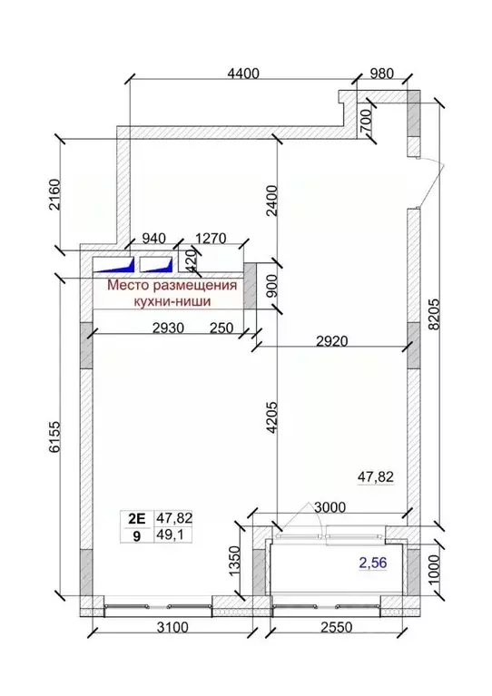 2-к кв. Кемеровская область, Кемерово ул. Дружбы, 9 (49.1 м) - Фото 0
