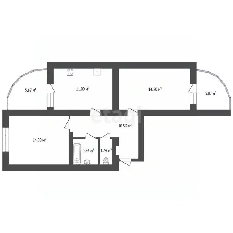 2-к кв. Пензенская область, Пенза Тамбовская ул., 11 (68.3 м) - Фото 0
