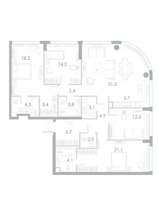 4-комнатная квартира: Москва, Кутузовский проезд, 16А/1 (139.4 м) - Фото 0