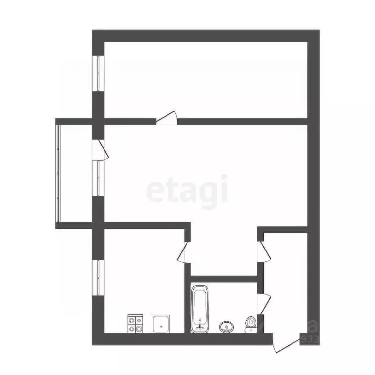 2-к кв. Тюменская область, Тюмень ул. Республики, 192 (44.0 м) - Фото 2
