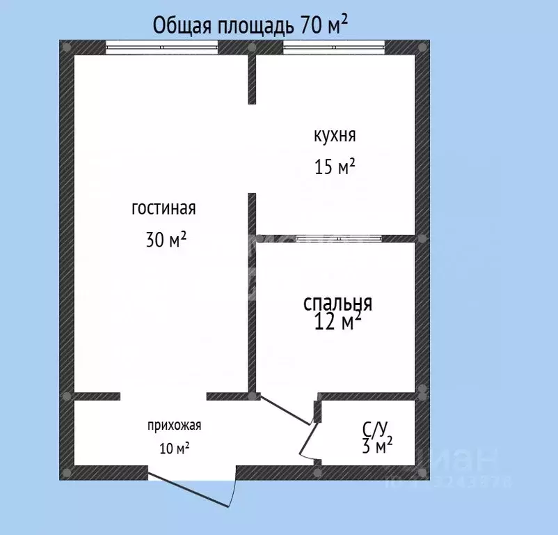 2-к кв. Дагестан, Махачкала ул. Халимбекаульская, 33Бк2 (70.0 м) - Фото 2