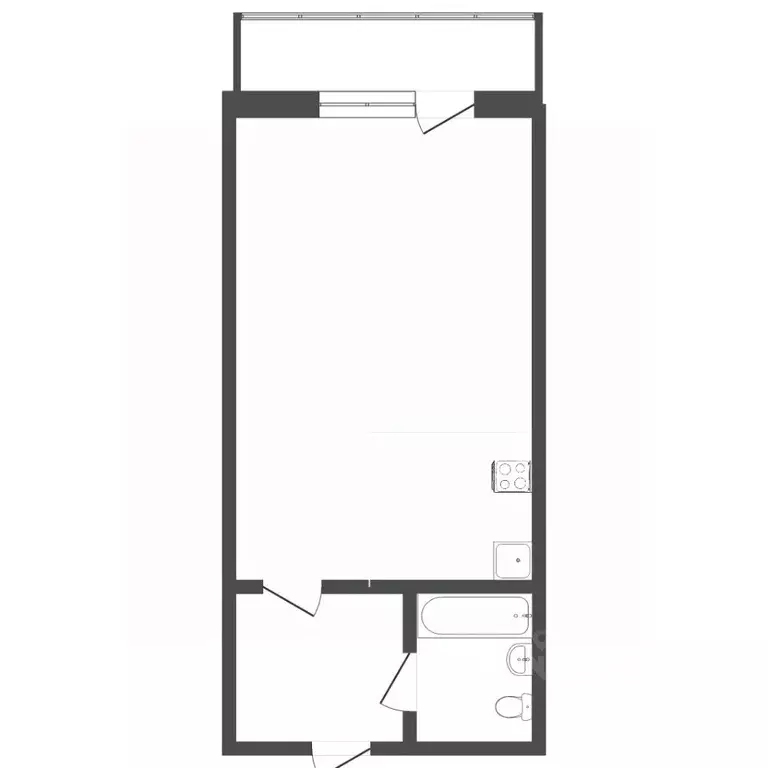 Студия Пермский край, Пермь ул. Революции, 2А (31.15 м) - Фото 1
