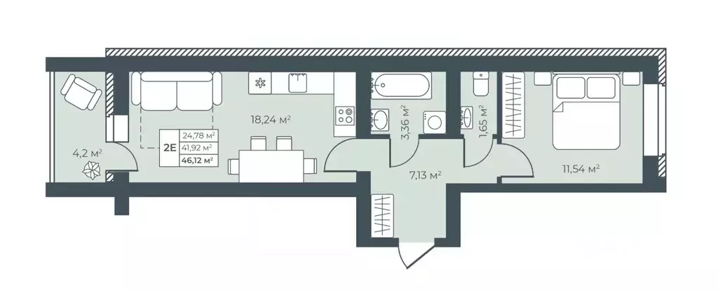 2-к кв. Воронежская область, Павловск ул. Свободы, 29 (46.12 м) - Фото 1