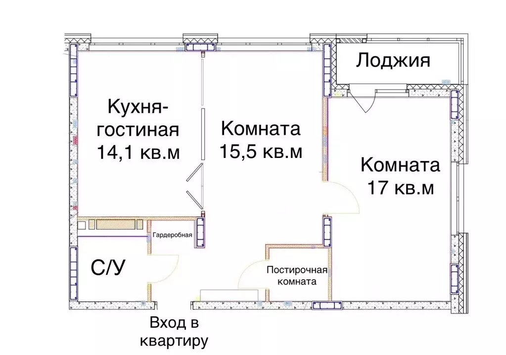2-к кв. Москва бул. Скандинавский, 5к1 (59.0 м) - Фото 1