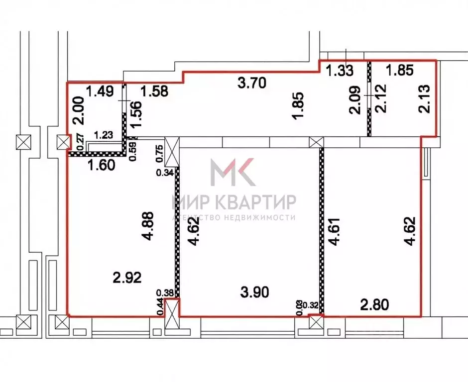 2-к кв. Хакасия, Абакан ул. Кирова, 204А (67.0 м) - Фото 2
