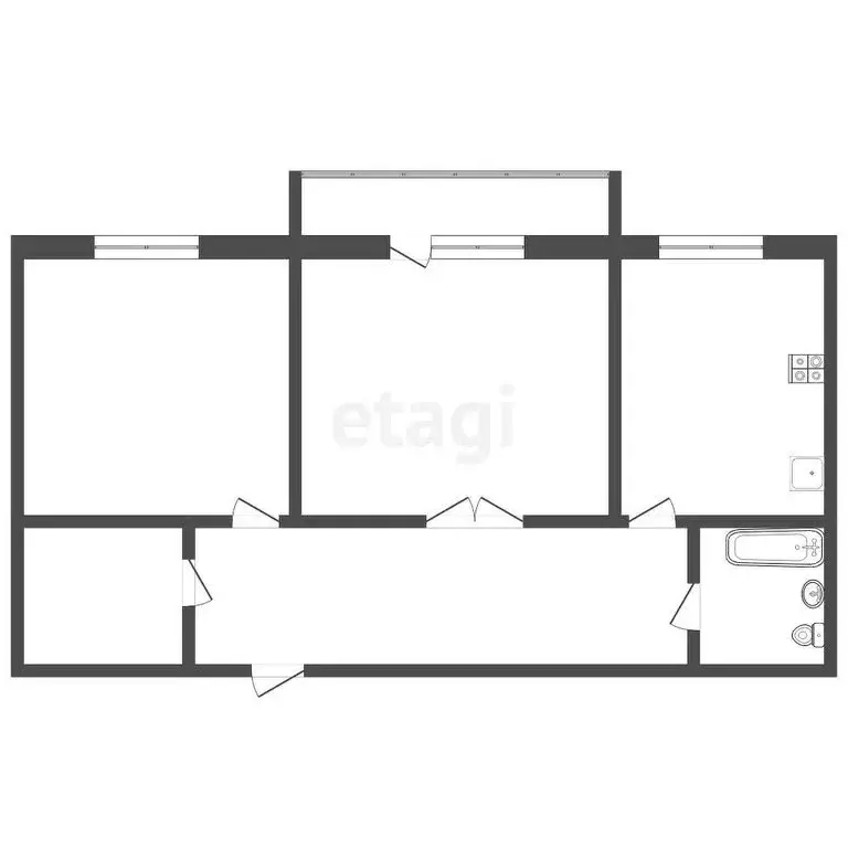 2-комнатная квартира: Абакан, улица Кирова, 204А (62.1 м) - Фото 0