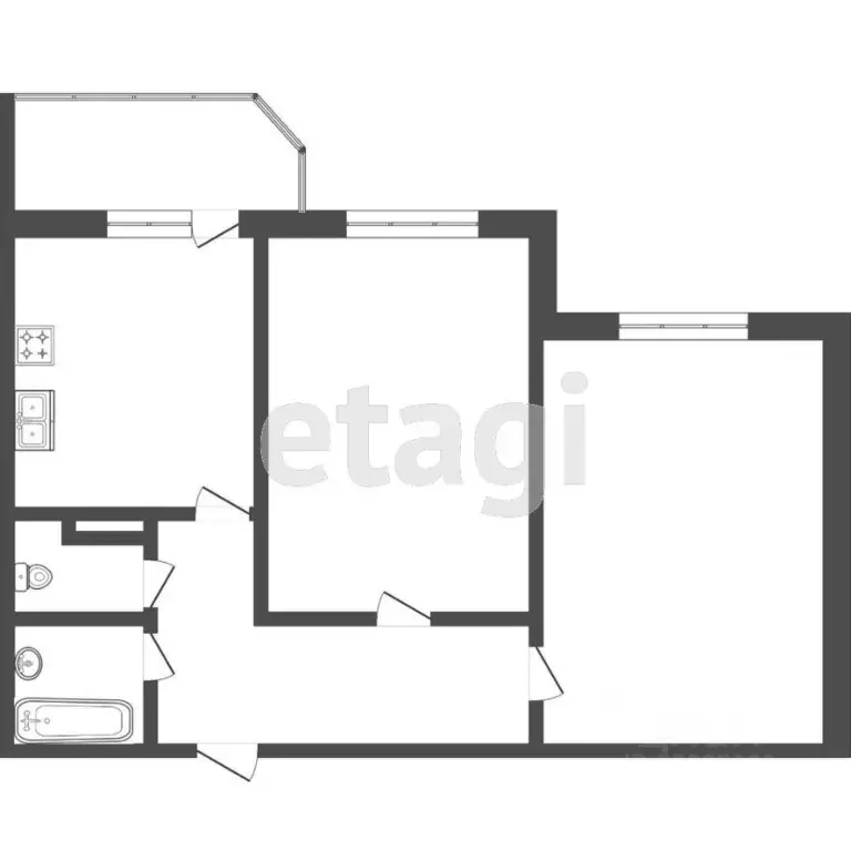 2-к кв. Ростовская область, Ростов-на-Дону ул. Петренко, 8 (53.0 м) - Фото 0