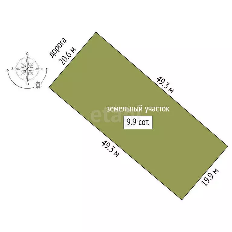 Участок в Винзили, СНТ Надежда (9.89 м) - Фото 1