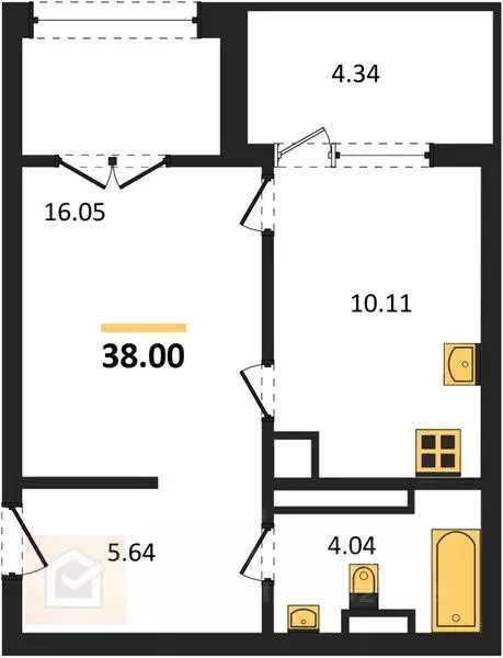 Комната Севастополь ул. Челнокова, 17к1 (16.0 м) - Фото 2
