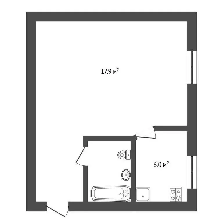 1-комнатная квартира: Пермь, улица Хохрякова, 25 (30.3 м) - Фото 0