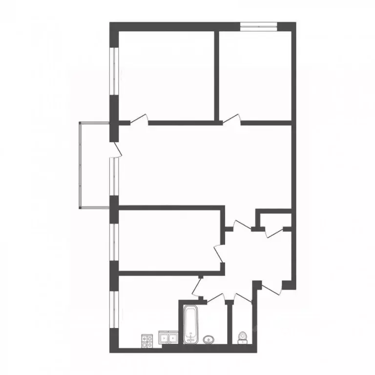 4-к кв. Новгородская область, Великий Новгород ул. Кочетова, 43к3 ... - Фото 1