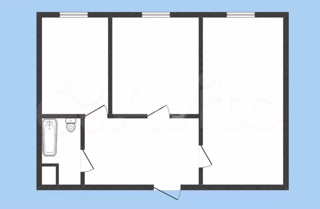 1-к. квартира, 60 м, 1/16 эт. - Фото 1