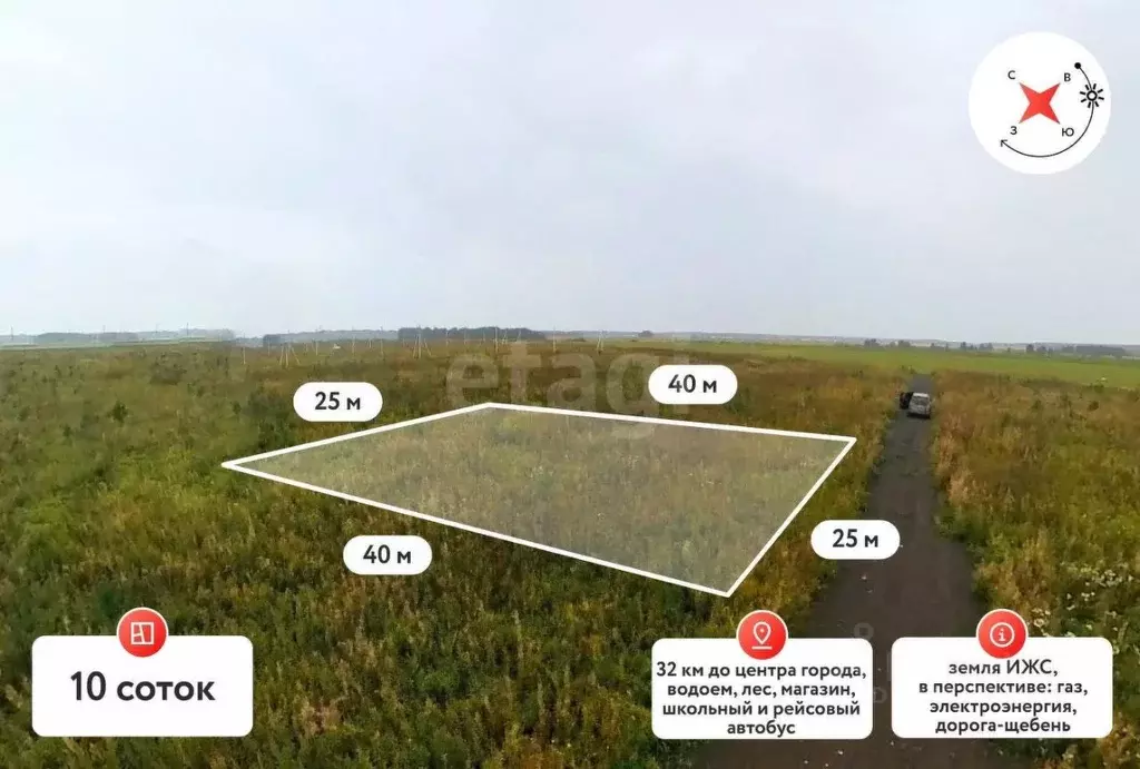 Участок в Тюменская область, Тюменский муниципальный округ, д. ... - Фото 2